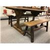 Image 2 : 3pc solid wooden table & bench set