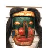 Image 2 : 8 1/2in West Coast First Nations carved wooden face mask w/ copper eyes & authentic looking hair (un