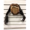 Image 3 : 6 1/2in West Coast First Nations wood carved face mask w/ copper eyes & authentic looking hair signe