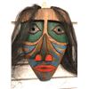 Image 2 : 8in West Coast First Nations cedar carved face mask w/ authentic looking hair (unsigned)