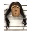 Image 3 : 7 1/2in red cedar carved face mask w/ fur & authentic looking hair (unsigned)