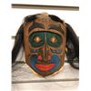 Image 2 : 5 1/2in cedar carved face mask w/ copper eyes/ fur & authentic looking hair (unsigned)