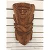 Image 2 : 14in wood carved First Nations face mask (unsigned)