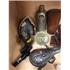 Image 2 : Group of assorted collectible & decorative items - gun powder flask/ crystals/ vintage martini shake