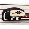 Image 2 : 29in West Coast First Nations "Thunderbird" wood carving w/ abalone eye by Roy Wiks 1994