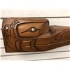 Image 2 : 18in First Nations wood carved "Raven" mask w/ abalone eyes (unsigned)