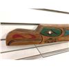 Image 2 : 18in First Nations "Raven & Salmon" wood carving signed F M Waglsia