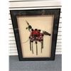 Image 1 : Framed First Nations ceremonial decorative piece signed by artist 1993 - approx. 26 3/4in x 35 3/4in