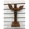 Image 1 : 12in West Coast First Nations cedar carved totem by artist Roger Swakum