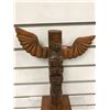 Image 2 : 12in West Coast First Nations cedar carved totem by artist Roger Swakum