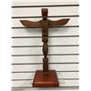 Image 1 : 20in West Coast First Nations carved totem but illegible