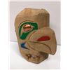Image 2 : 9in West Coast First Nations carved wooden "Eagle" mask w/ copper eyes signed Telqua 1999