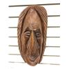Image 1 : 14 1/2in West Coast First Nations carved wooden face mask signed Rocky Mathius