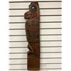 Image 1 : 30in West Coast First Nations "Raven/ Killer Whale/ Salmon" cedar carving (unsigned)