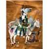 Image 2 : First Nations original painting on animal hide - approx. 18in x 31in