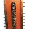 Image 2 : Framed West Coast First Nations carved cedar "Strongman" totem signed Thorn - approx. 15in x 36in