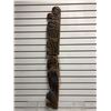 Image 1 : 44 1/2in West Coast First Nations cedar carving "Raven & Salmon" w/ copper & abalone eyes (unsigned)