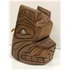 Image 2 : 10in West Coast First Nations carved cedar "Bear Mask" w/ abalone eyes (unsigned)