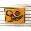 Image 1 : West Coast First Nations carved yellow cedar plank wall clock - 15 1/2in x 12in (unsigned)