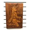 Image 1 : West Coast First Nations carved wooden plaque "Medicine Man/ Shaman" - 11 3/4in x 17 3/4in (unsigned