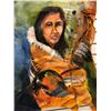 Image 2 : First Nations original painting on animal hide - 25in x 33in