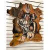 Image 1 : First Nations original painting on animal hide - 24in x 31in