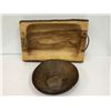 Image 1 : Two wood carved bowls from movie set