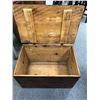 Image 2 : Rustic dovetailed wooden box - 24in x 15 1/2in x 16in from movie set
