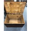 Image 2 : Rustic dovetailed wooden box - 24in x 15 1/2in x 16in from movie set