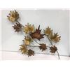 Image 1 : Vintage Canadian Maple Leaf metal wall art sculpture signed Jack - 27in across x 17in wide