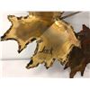 Image 2 : Vintage Canadian Maple Leaf metal wall art sculpture signed Jack - 27in across x 17in wide