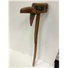Image 1 : 27in West Coast First Nations "Raven" cedar clapper carving w/ copper eyes