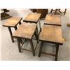 Image 2 : Group of 5 rustic wooden stools from movie set