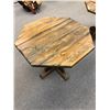 Image 2 : Rustic wooden octagon top pub/ outdoor style table from movie set