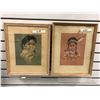 Image 1 : Pair of framed First Nations child prints signed Oxborough - approx. 12in x 15in each