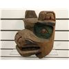Image 1 : 8 1/2in West Coast First Nations carved cedar carved "Bear" mask w/ copper eyes (unsigned)