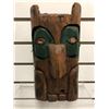 Image 1 : 10 3/4in West Coast First Nations cedar carved "Owl" mask w/ abalone eyes (unsigned)