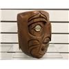 Image 2 : 8in West Coast First Nations carved cedar face mask w/ abalone eyes (unsigned)