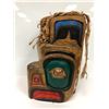 Image 2 : 16in West Coast First Nations carved "Eagle" mask w/ cedar bark hair & copper eyes signed Telqua 199