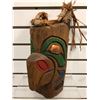 Image 1 : 11 1/2in West Coast First Nations carved wooden "Eagle" mask w/ cedar bark hair/ copper eyes & abalo