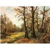 Image 2 : Framed original oil on canvas painting "Forest scene" signed bottom left corner (see picture) - appr