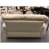 Image 4 : Contemporary off-white leather loveseat