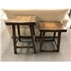 Image 1 : Two rustic wooden stools from movie set