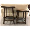 Image 2 : Two rustic wooden stools from movie set