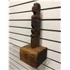 Image 2 : 17in West Coast First Nations carved wooden "Eagle" totem w/ hidden keepsake box base signed Telqua