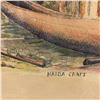 Image 2 : Framed original pastel drawing "Haida Craft" by Earle Frood - approx. 26 1/2in x 20 3/4in