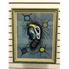 Image 1 : Framed original First Nations painting signed by Sikaasika 1997 - approx. 18 1/2in x 22 1/2in