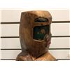 Image 2 : 20in West Coast First Nations carved wooden totem "Woman & Child" w/ copper eyes (unsigned)