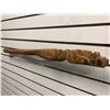 Image 2 : West Coast First Nations carved wooden talking stick "Bear" w/ copper eyes (unsigned) - 30 1/2in