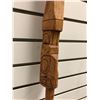 Image 2 : 2 pc West Coast First Nations carved wooden talking stick "Eagle & Beaver" signed Sonny Little Wolf